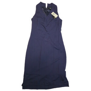 Premise Sheath Dress Womens Size XS Navy Blue Sleeveless Lined Stretch NWT